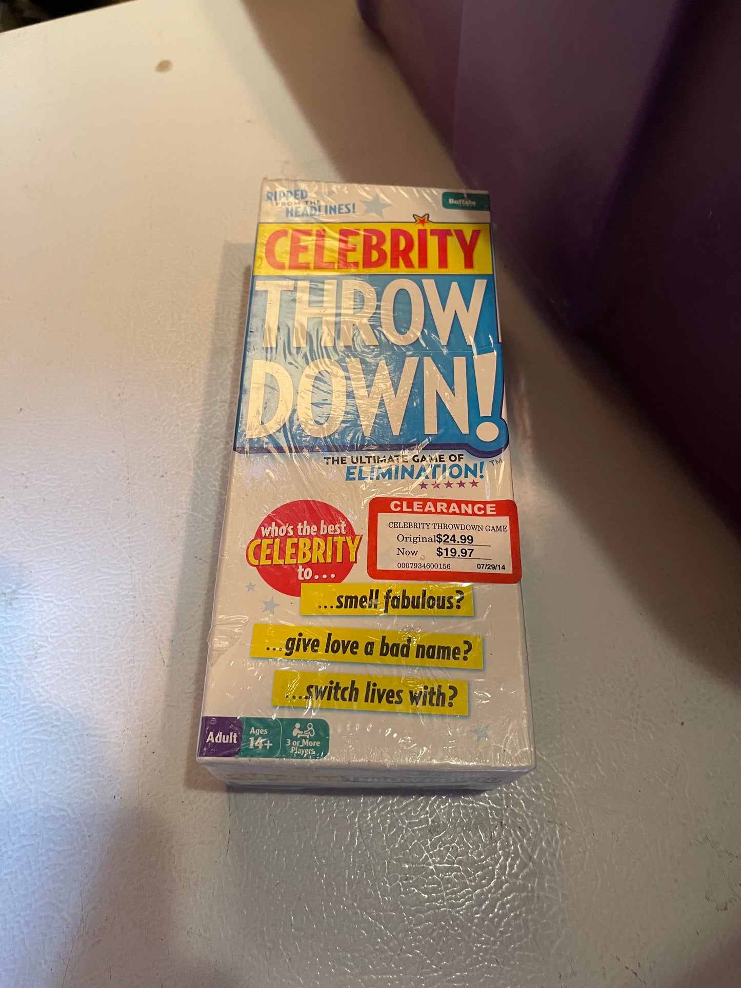 Celebrity Throw Down Board Game