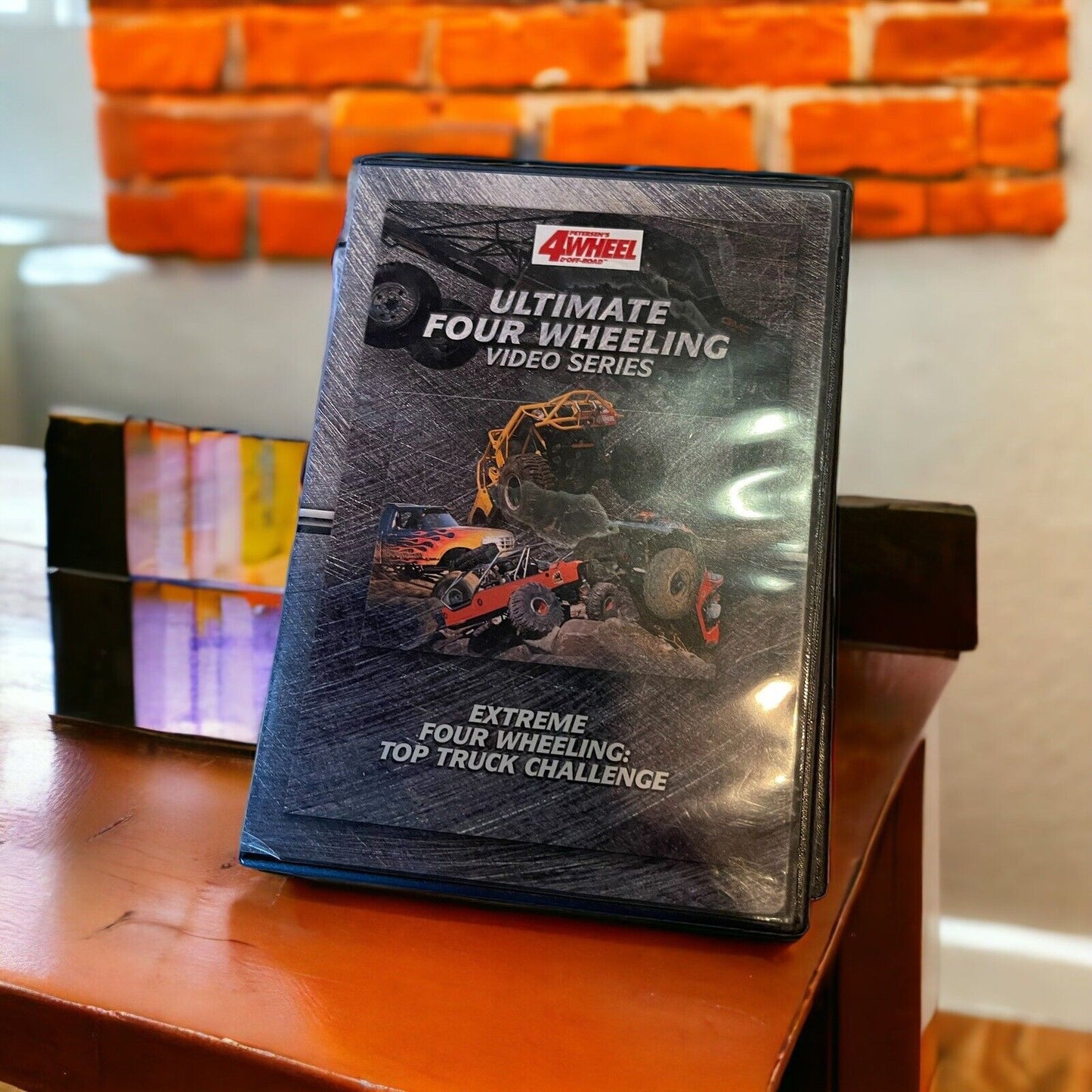 Ultimate Four Wheeling video series DVD case featuring extreme four wheeling and top truck challenge monster truck dvd collection