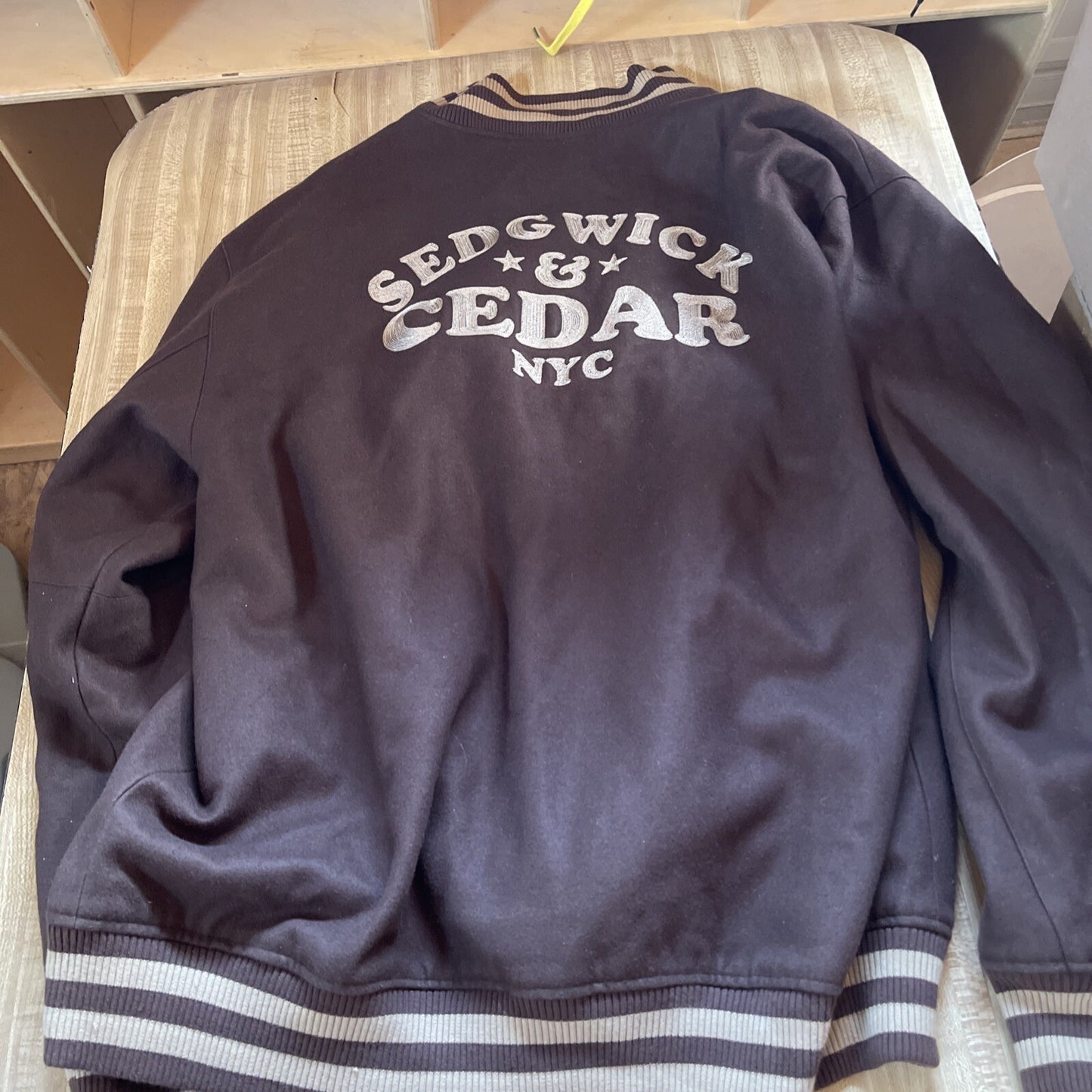 Vintage Sedgwick & Cedar Varsity Jacket 2XL Streetwear Hiphop Extremely Rare HTF