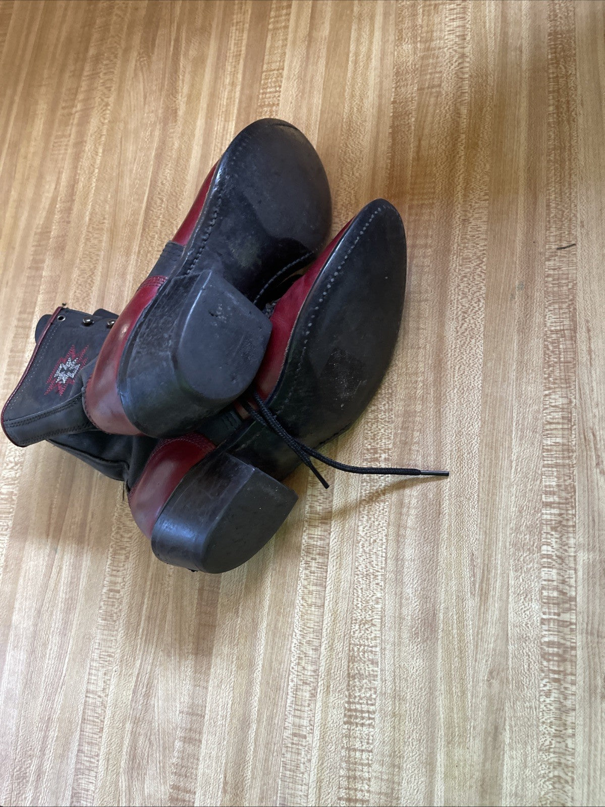 Lace Up Cowboy Boots Size 8
