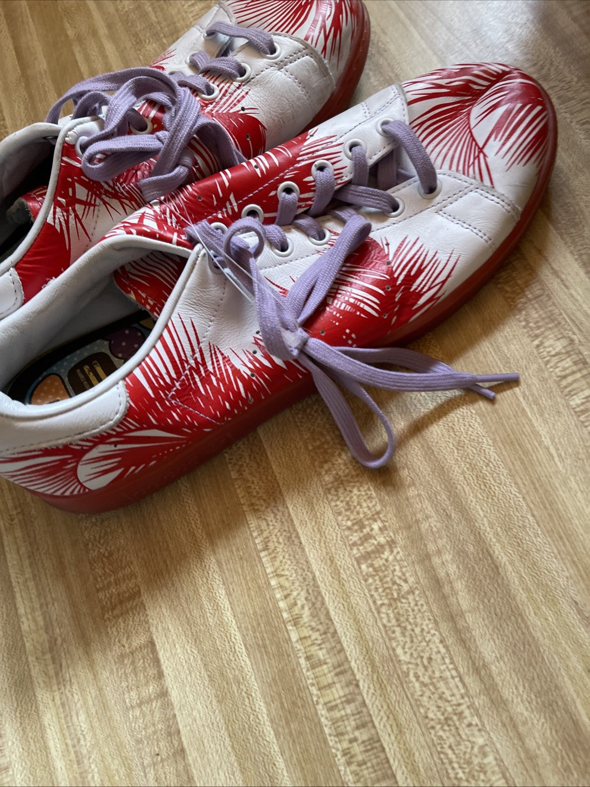 Adidas Stan Smith Pharrell X BBC Size 10.5 Palm Tree Red