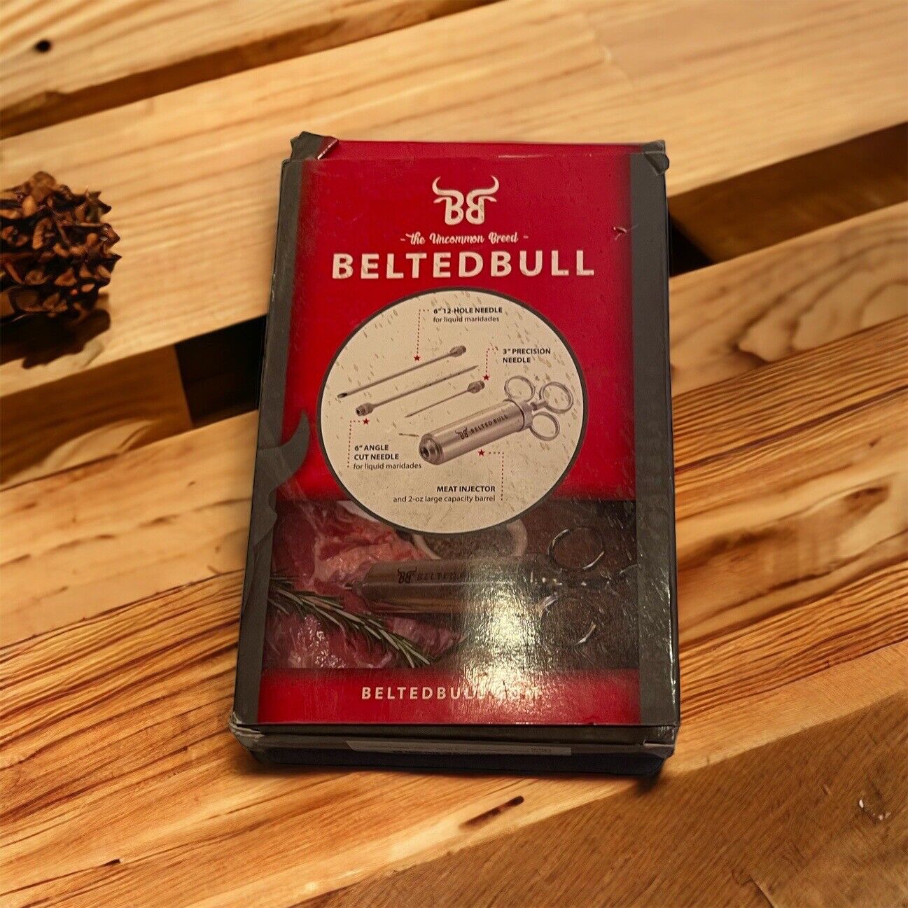 Belted Bull Meat Injector Damaged Box