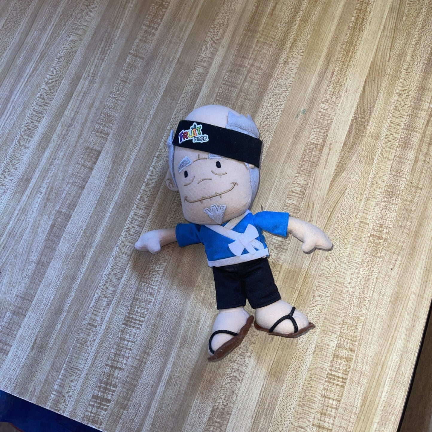 Fruit Ninja Plush Sensei Karate Old Man Doll Watermelon Halfbrick 8.5”