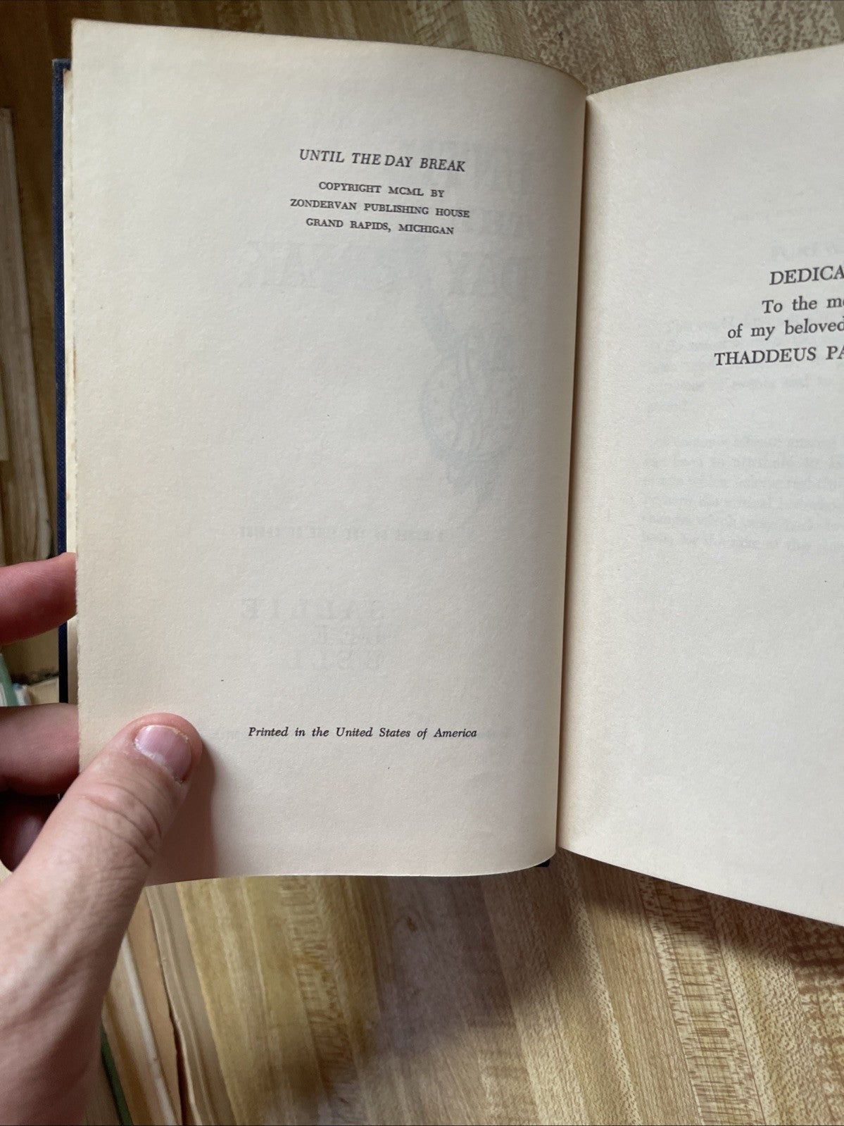 Until The Day Break Hardcover