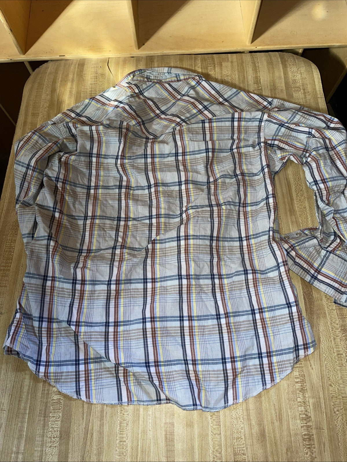 vintage wrangler x long tails pearl snap 17