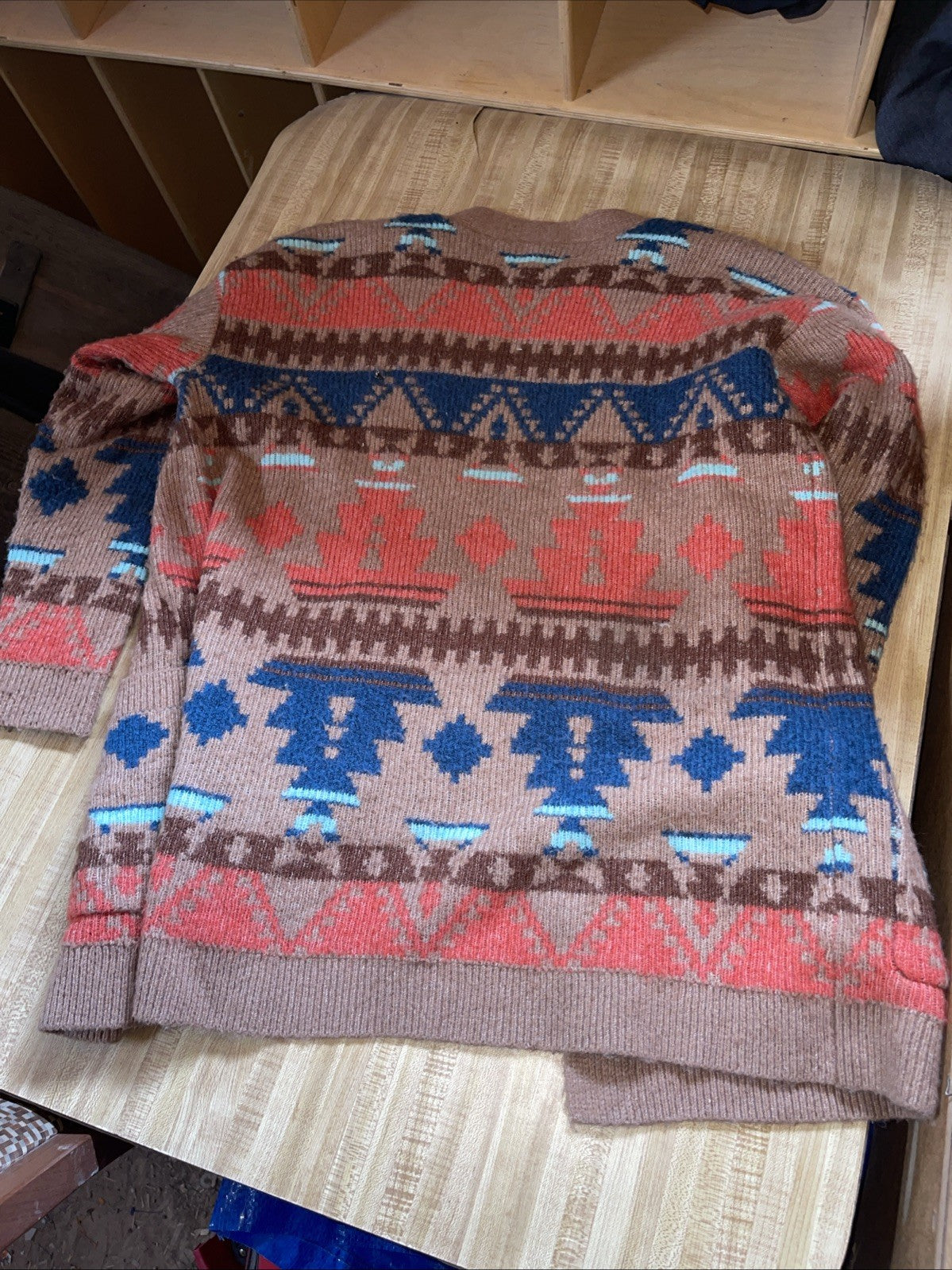 Lucky Brand Aztec Southwestern Cardigan Large