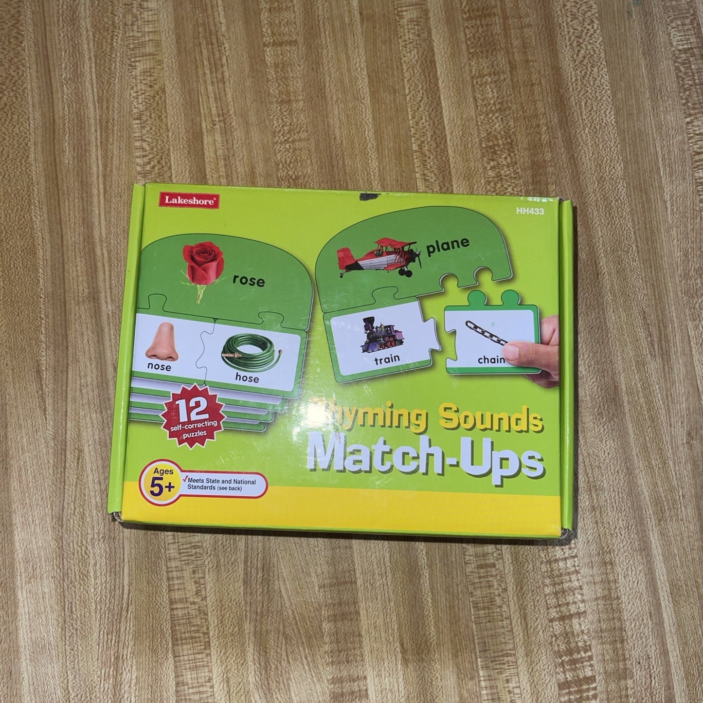 Lakeshore Rhyming Sounds Match Up puzzle 12 self correcting Hh433