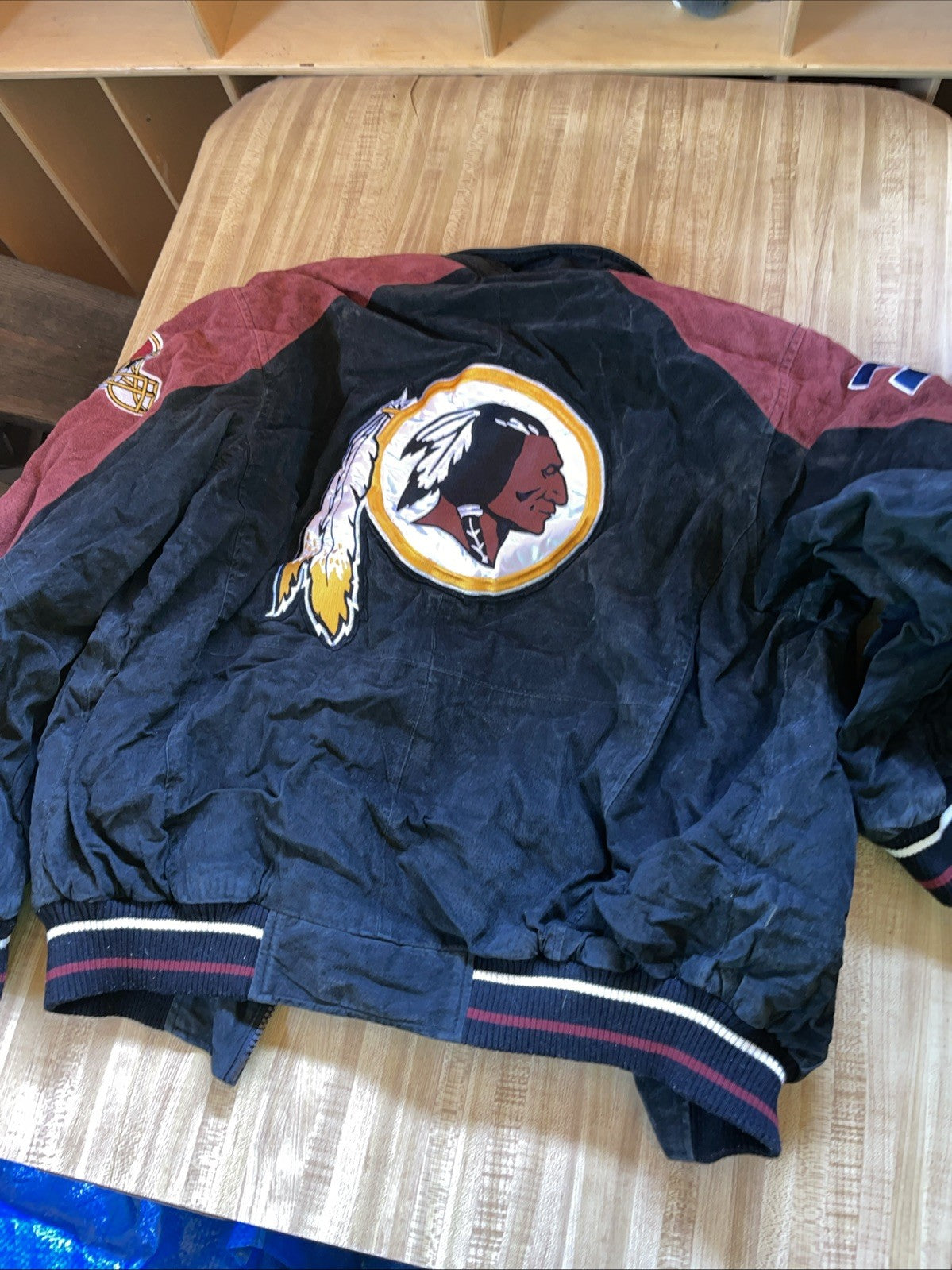 Washington Redskins Suede Varsity Jacket Large