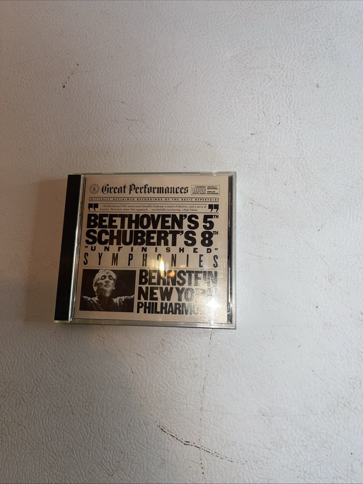 Beethoven's 5th Schubert's 8th Unfinished Symphonies CD Bernstein Ny Phil