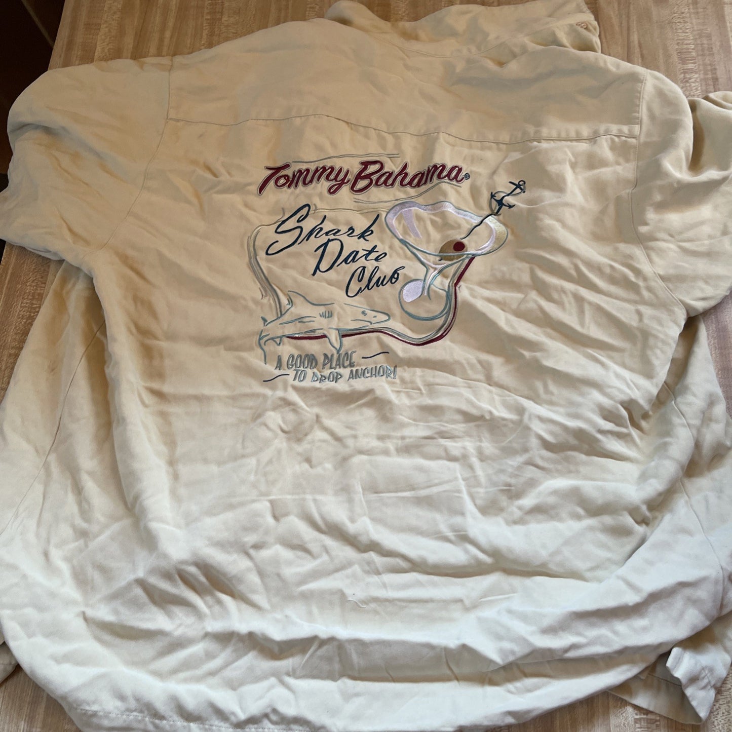 Tommy Bahama Silk Shirt Medium Embroidered