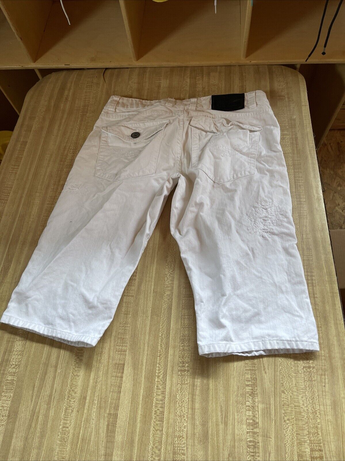 Redemption Jorts 32 Distressed Flap Pocket
