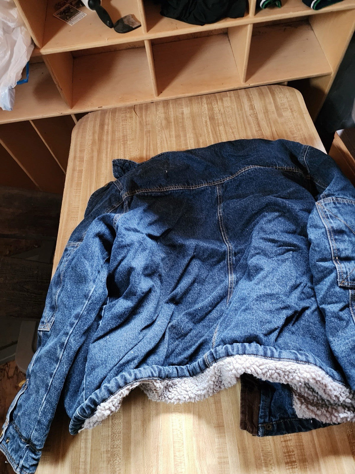 wrangler sherpa lined denim jacket 2XL