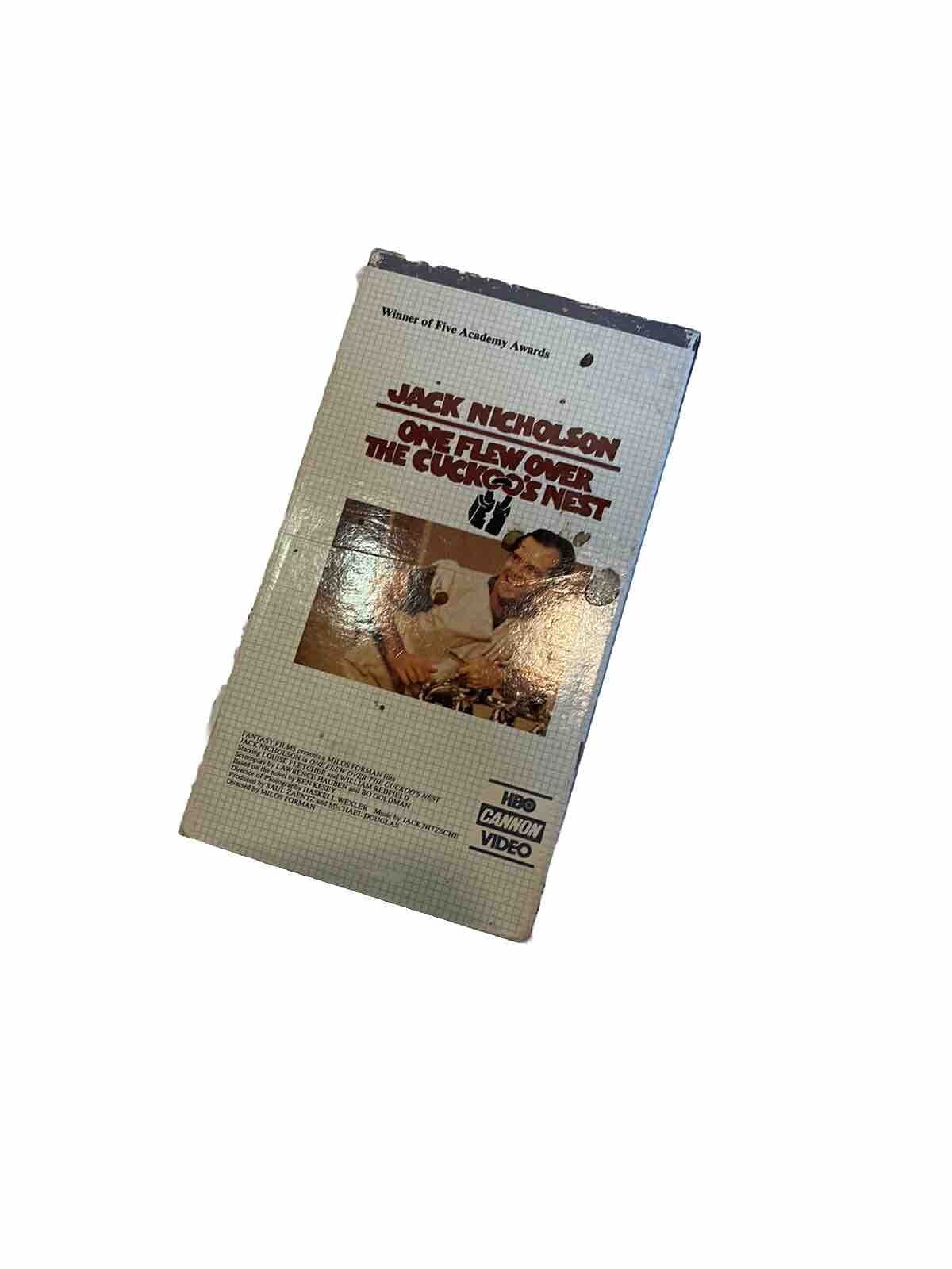 One Flew Over the Cuckoo's Nest VHS Jack Nicholson HBO Video