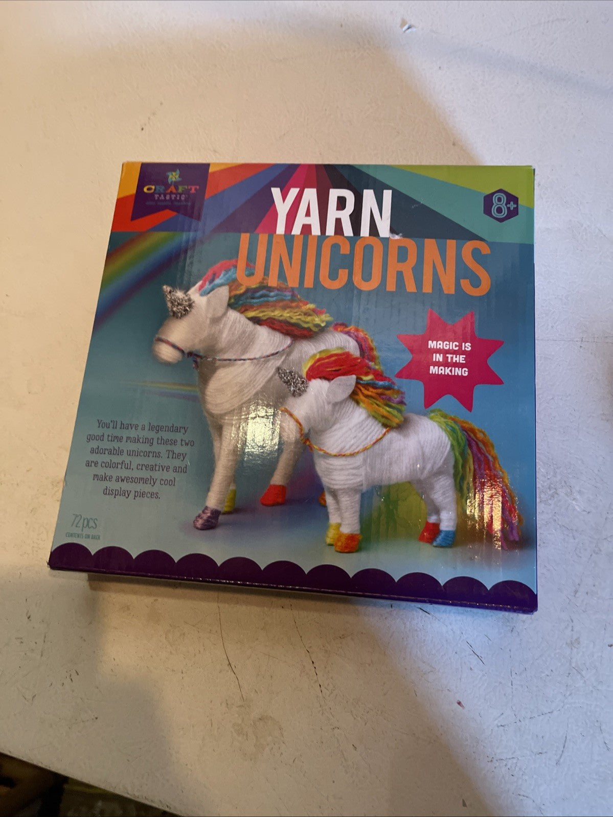 Craft-tastic Yarn Unicorns Kit ~ Kids 8+ Craft Project Kit ~ Makes 2