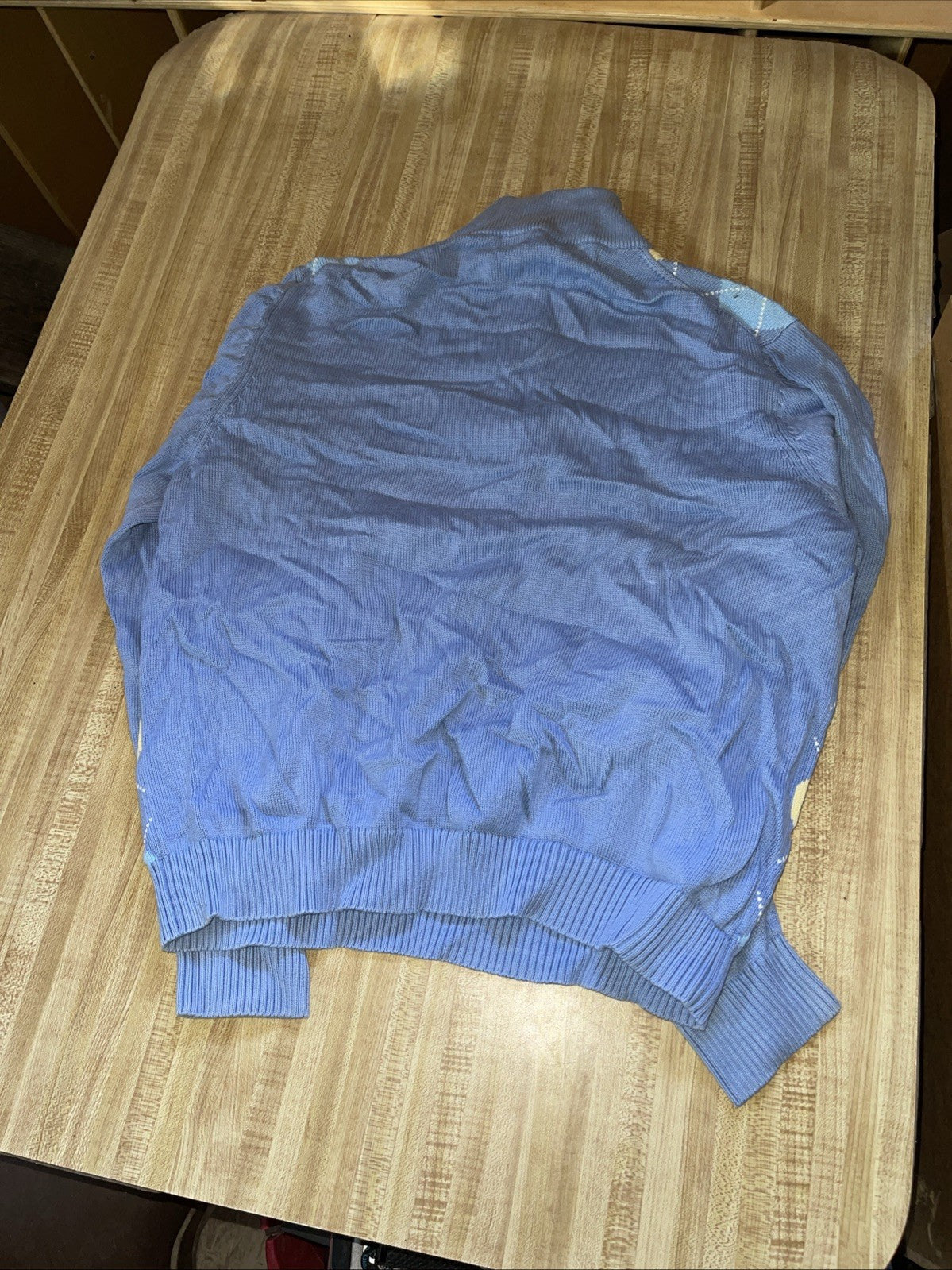 Brooks Brothers Pima Cotton Argyle Quarter Zip Large