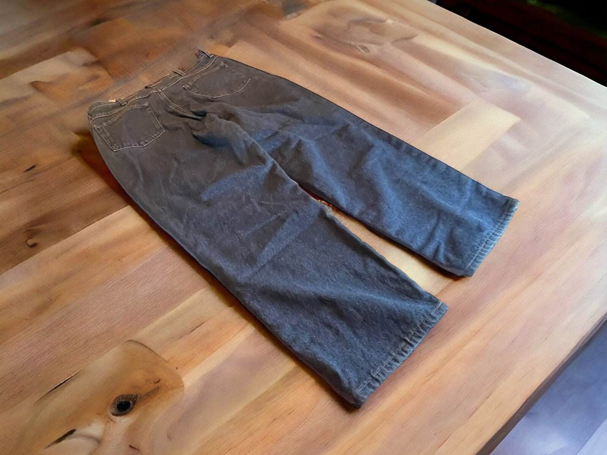 LL Bean Double L Relaxed Fit Flannel Lined Jeans 35x32