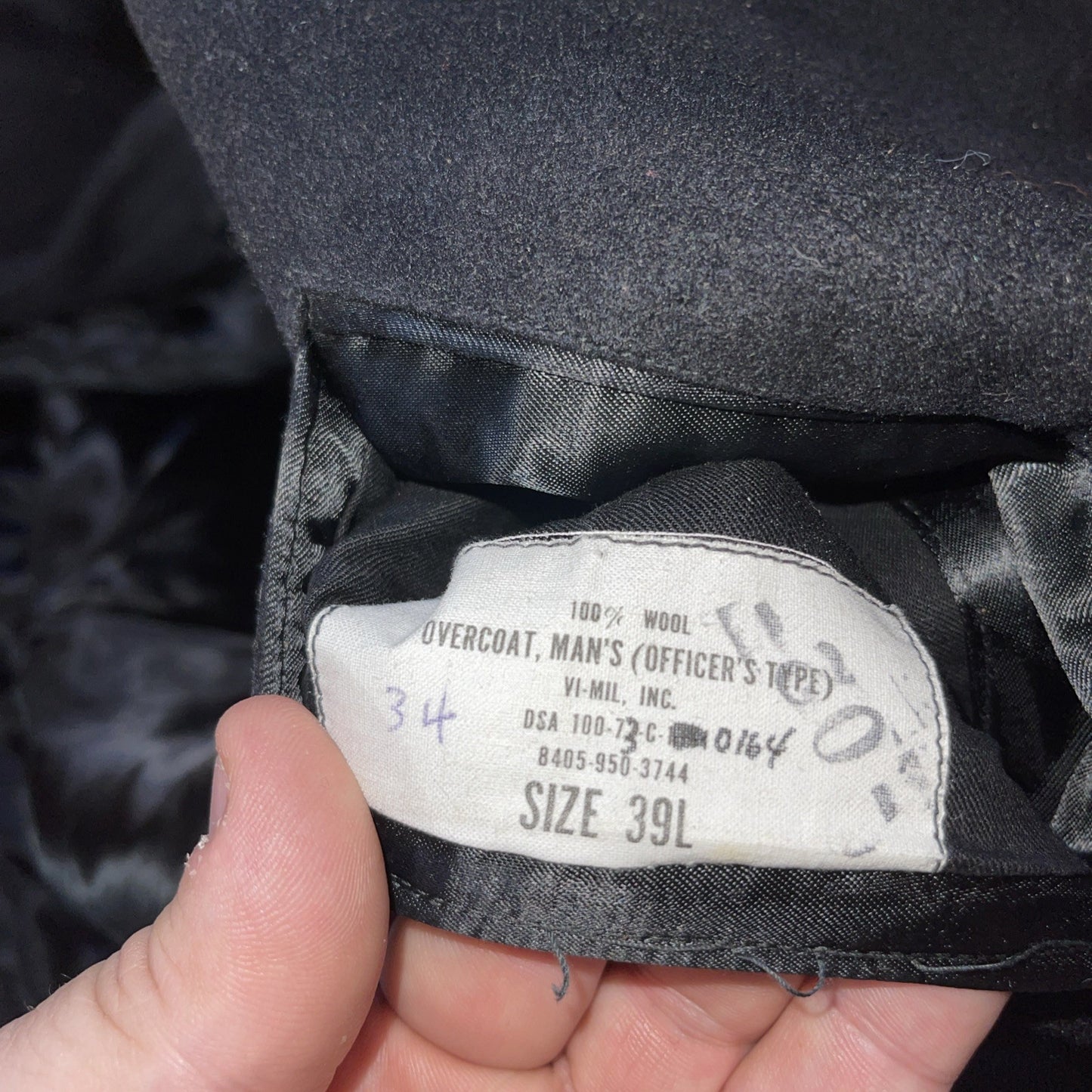 vintage military wool trench coat 39L