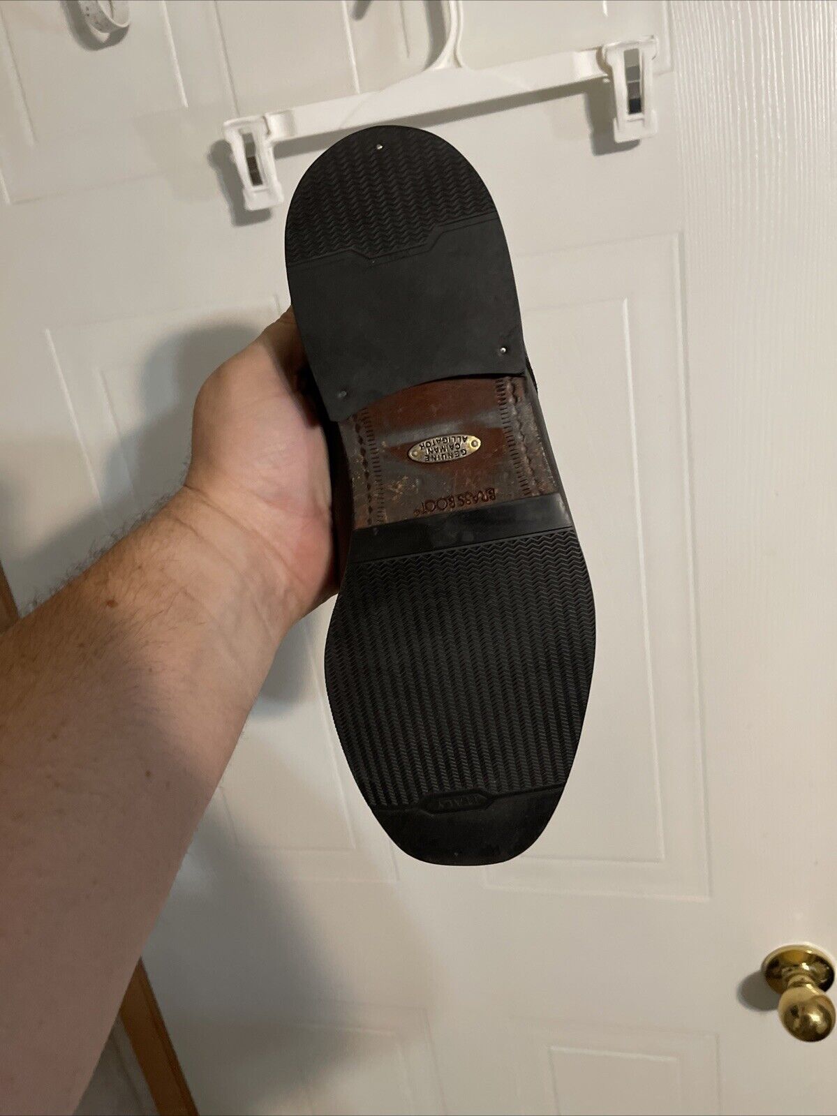 Brass Boot Caiman Alligator Shoes 12.5