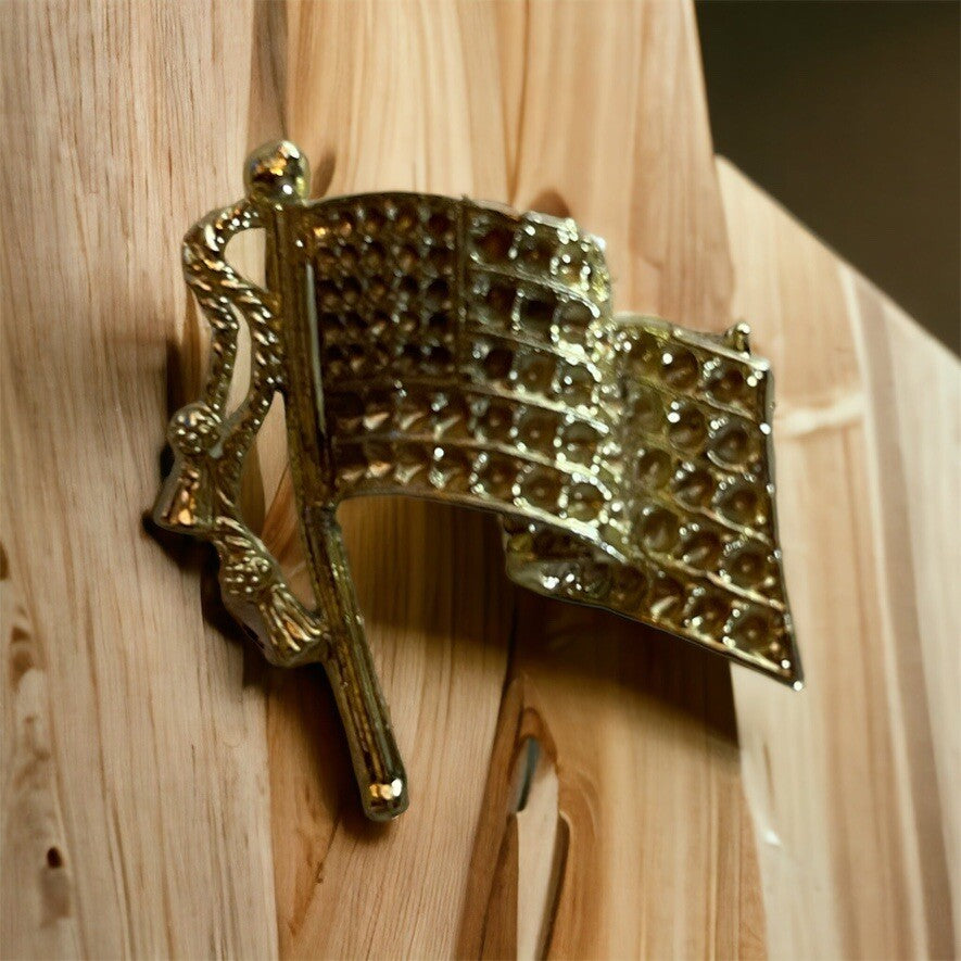 Bling US Flag Pinback