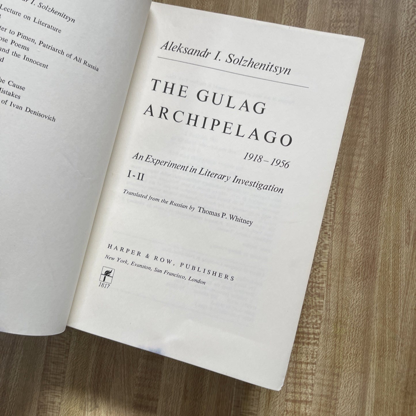 the gulag archipelago hardcover