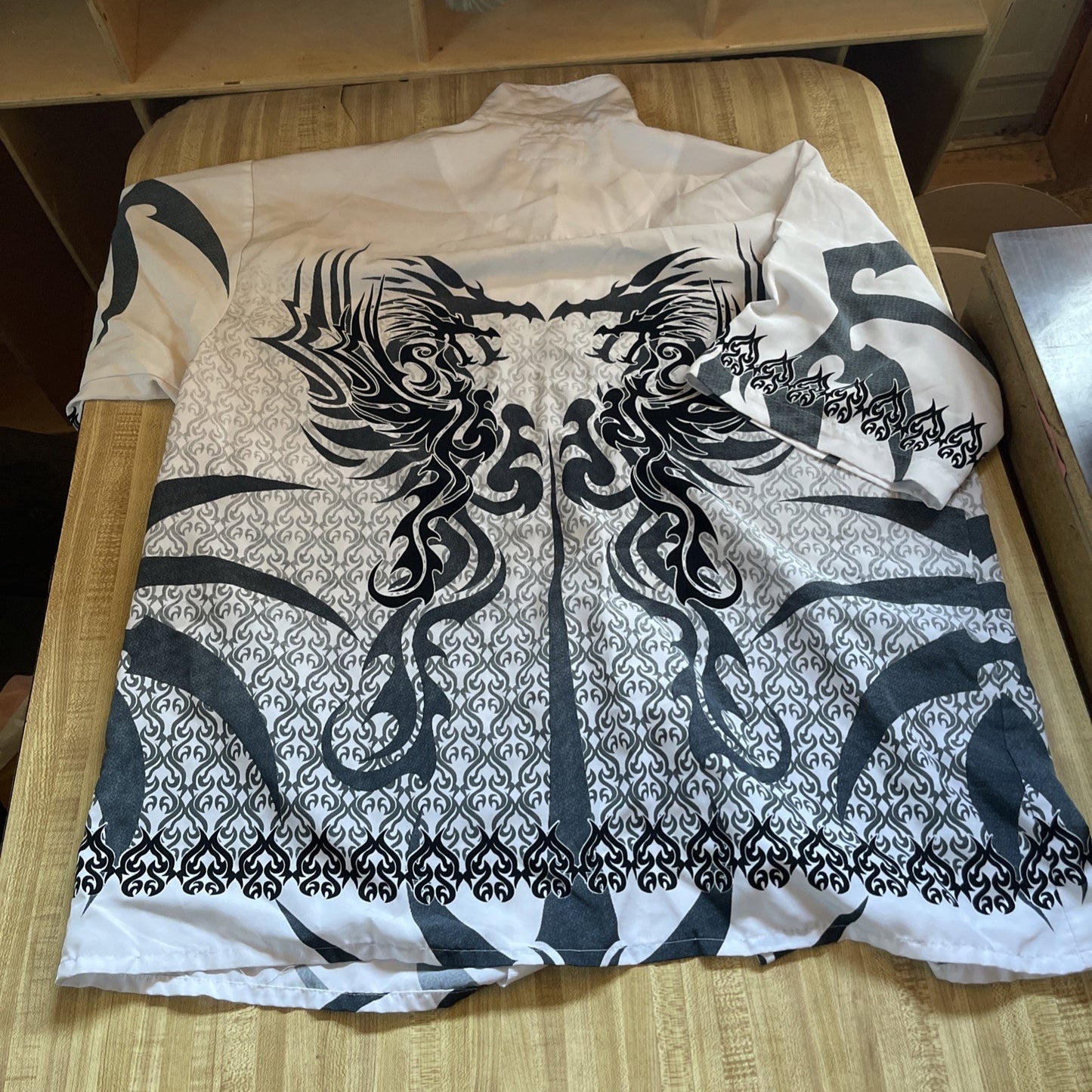 vintage dragonfly button up shirt XXL