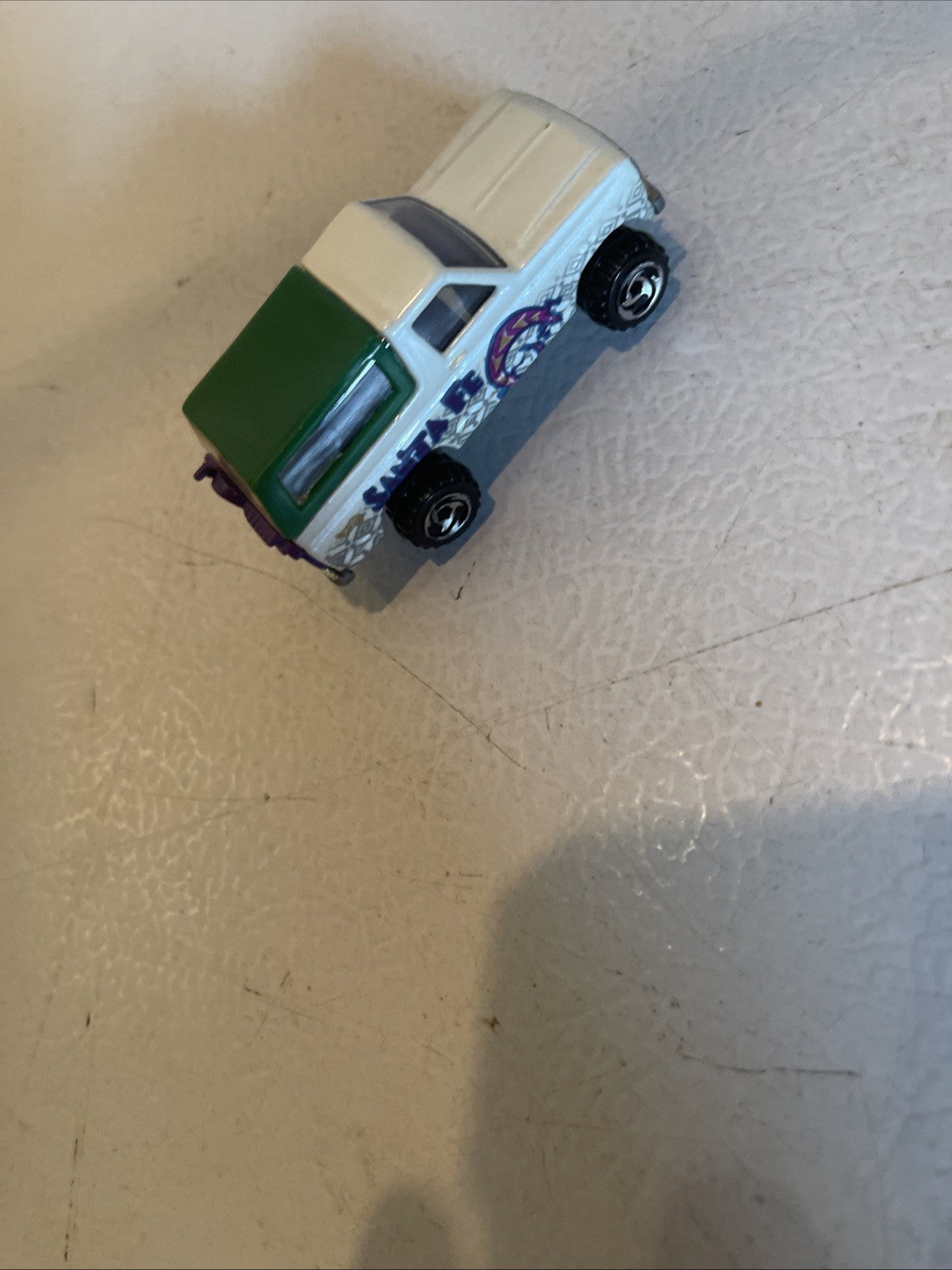 1980 HOT WHEELS FORD BRONCO SANTA FE 4X4 WHITE 1:64 DIECAST 3"