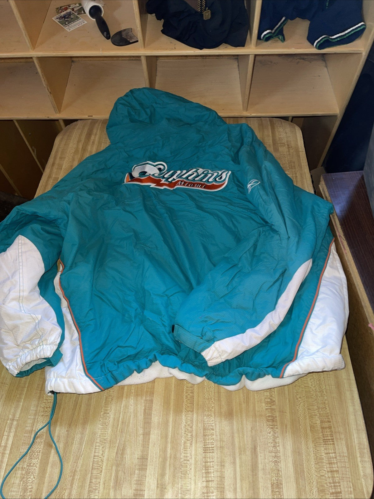 Vintage Reebok On Field Miami Dolphins Jacket XL
