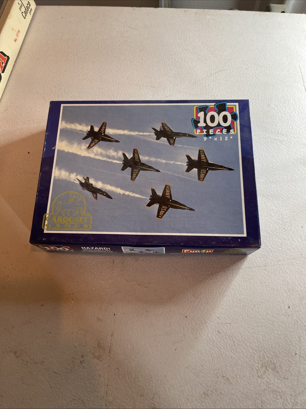 Blue Angels US Navy Jets 100 Piece Puzzle 9x12 Carousel Games Vintage