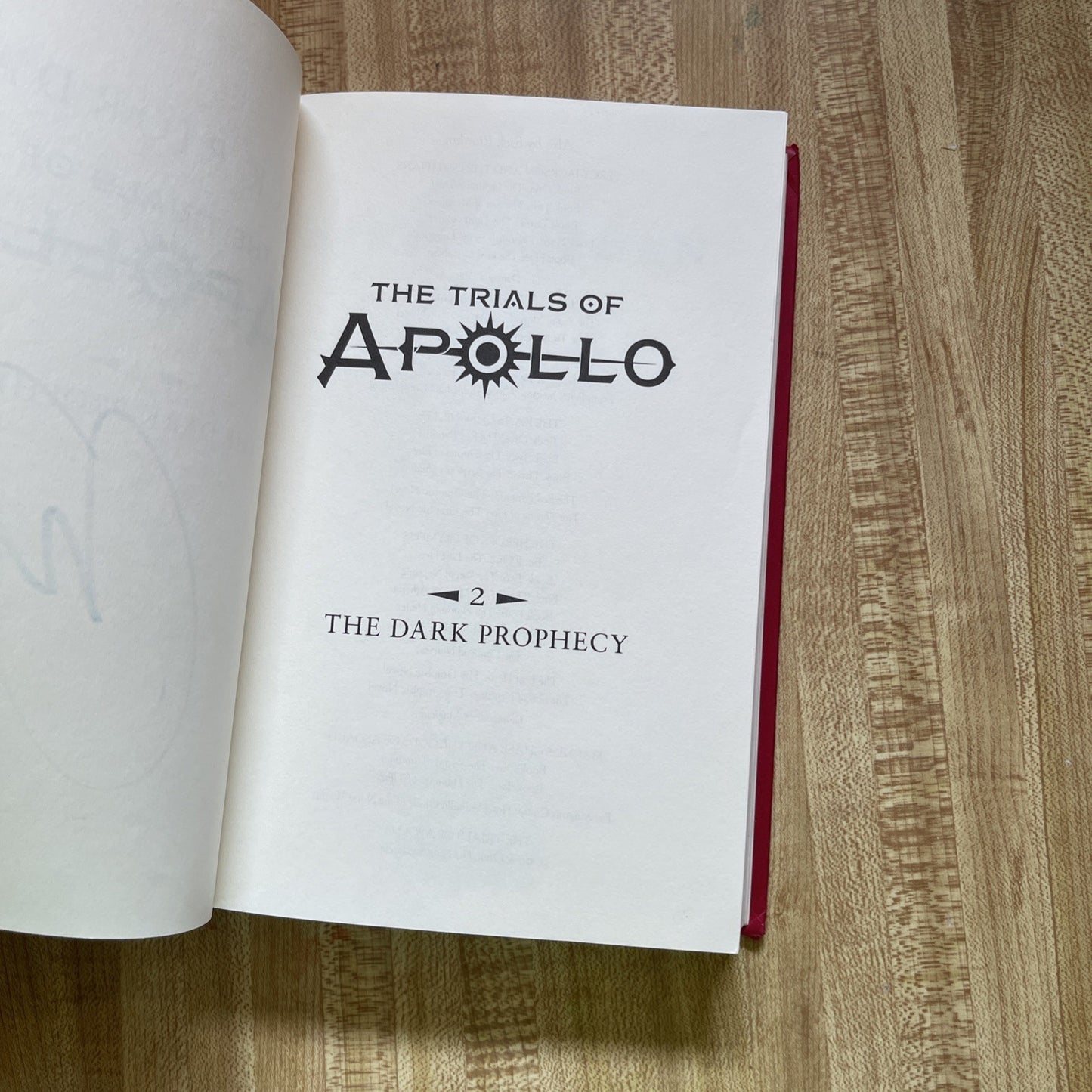 The Dark Prophecy Book Two Hardcover Signed