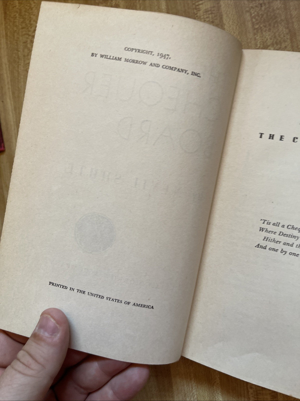 The Chequer Board Hardcover