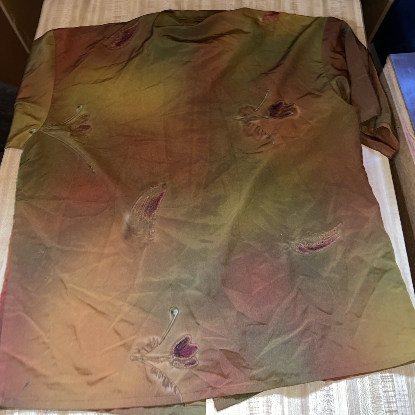 Vintage Crème De Silk Button Up 3XL