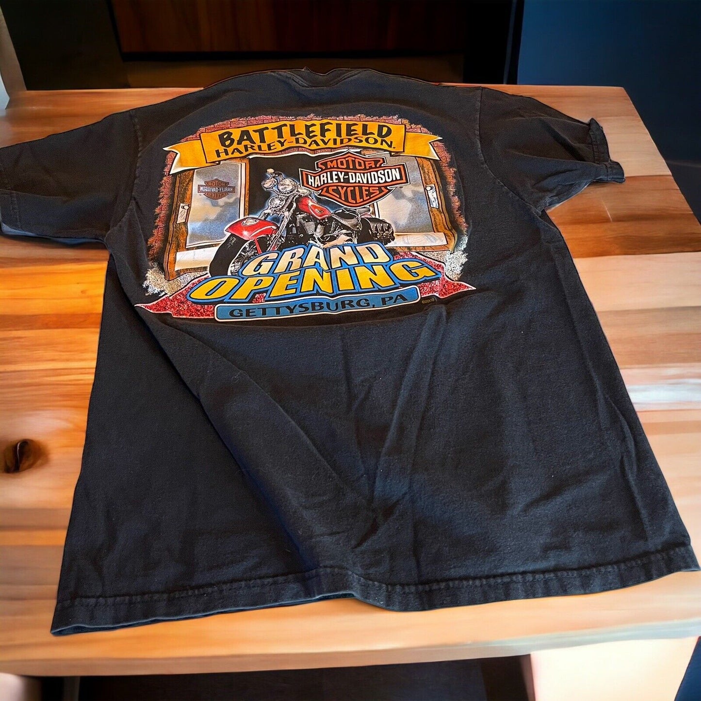 Battlefield Harley Davidson Grand Opening T Shirt Vintage 2000 Medium