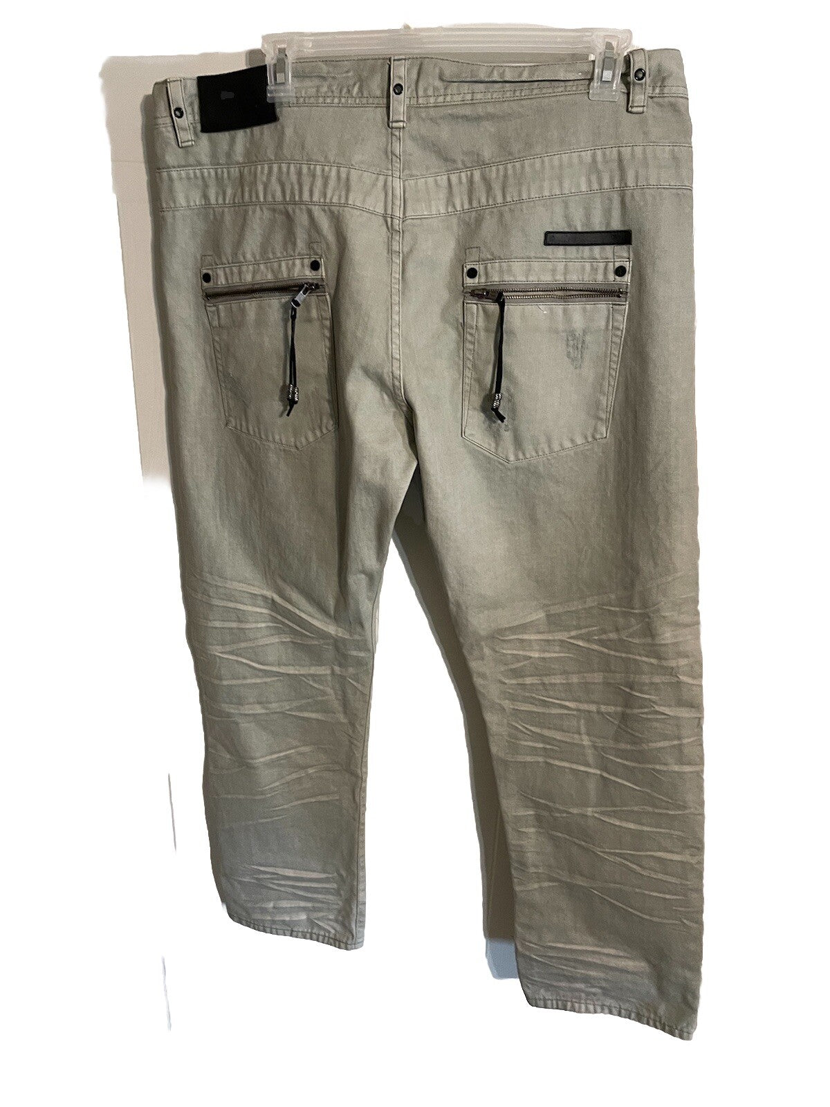 Drisue Jeans Wide Leg Zipper Pockets 42x34