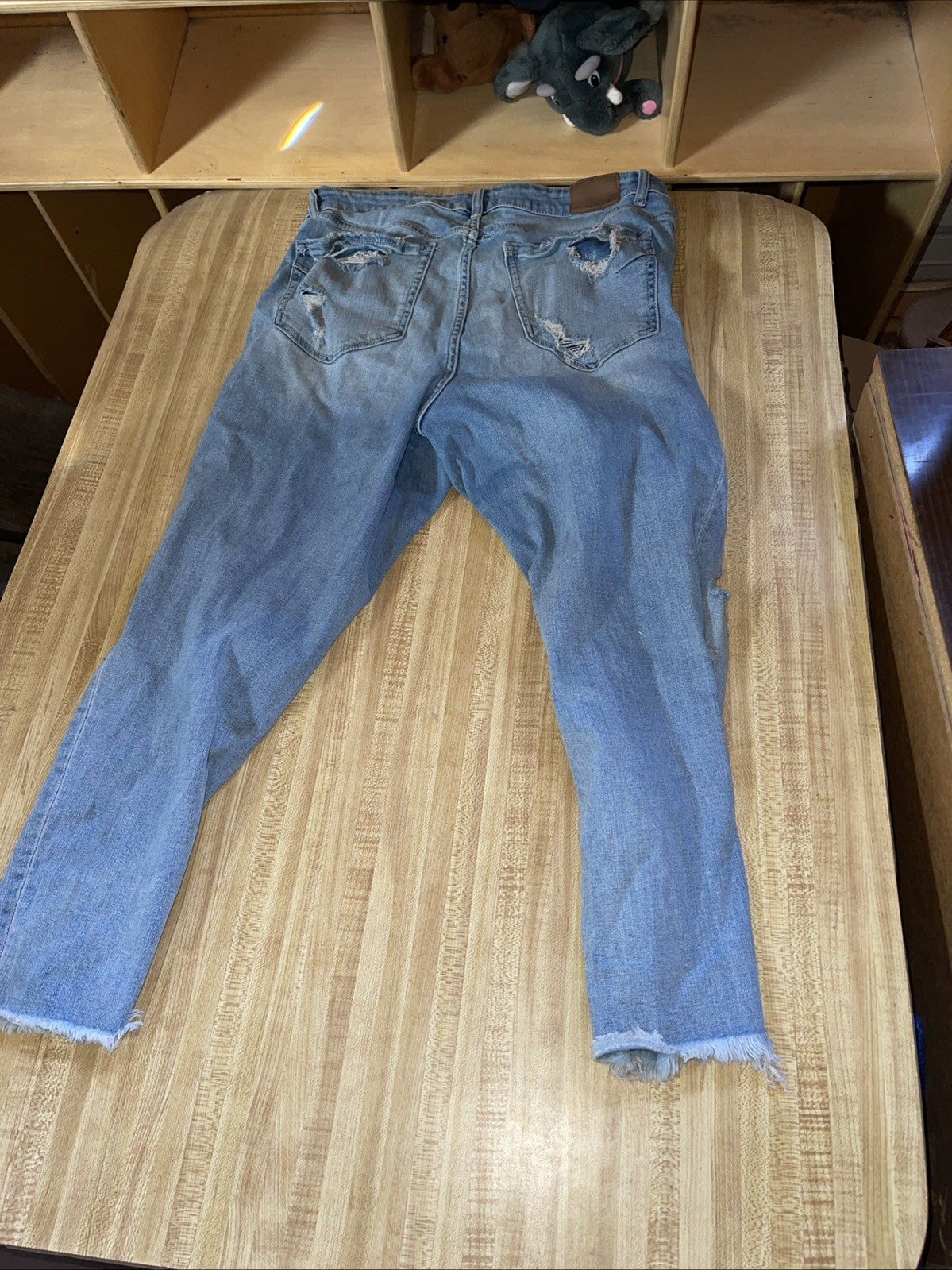 bke parker universal fit high rise Ankle Skinny jeans Distressed 33