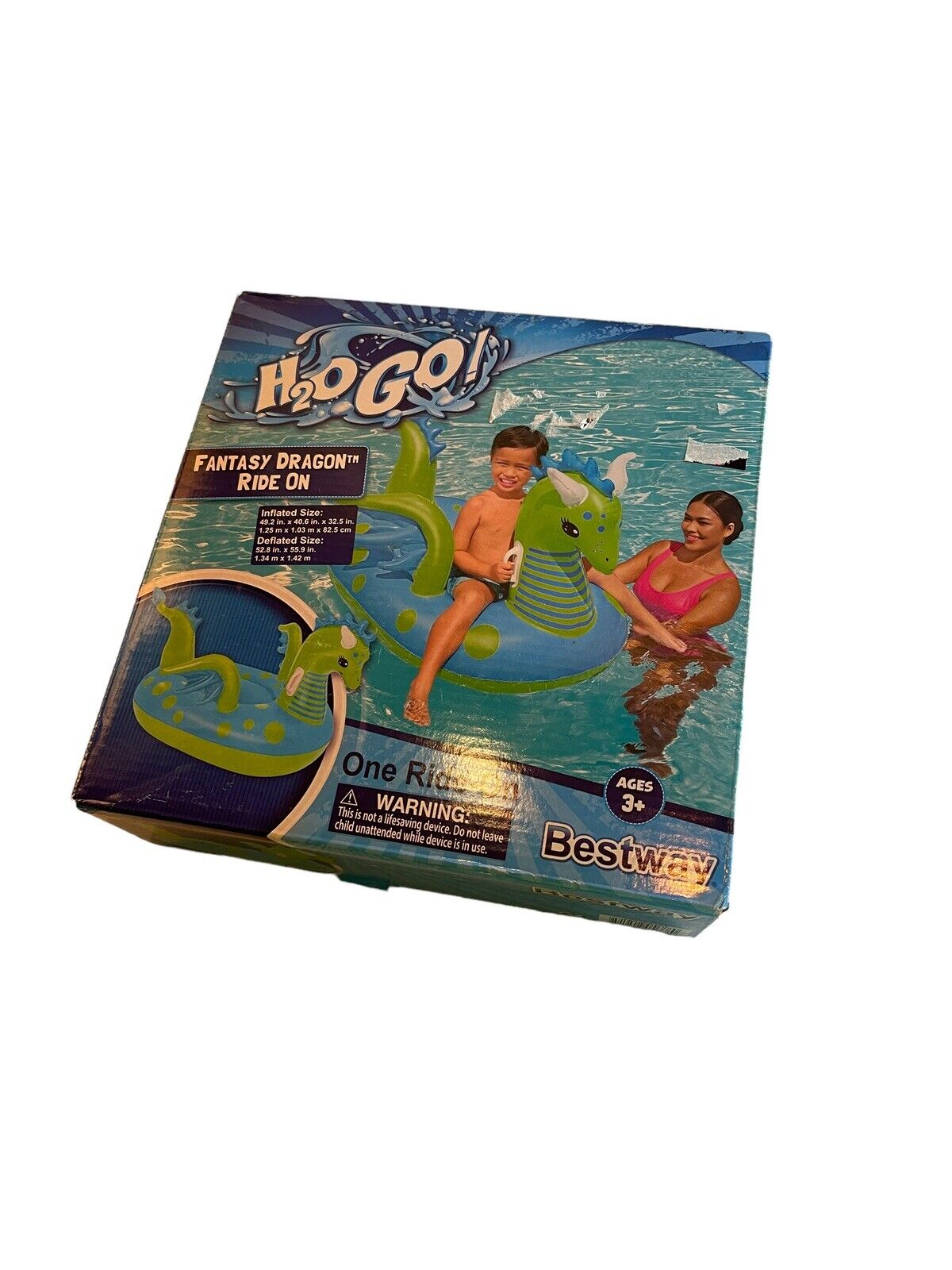 Bestway H2O Go Fantasy Dragon Ride Swimming Pool Float Brand New Sealed Box