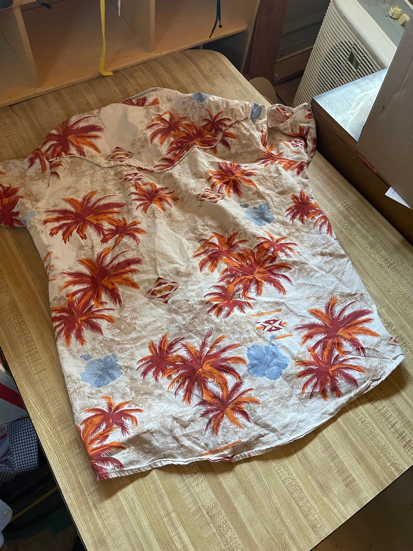 Wrangler Hawaiian Style Pearl Snap Large