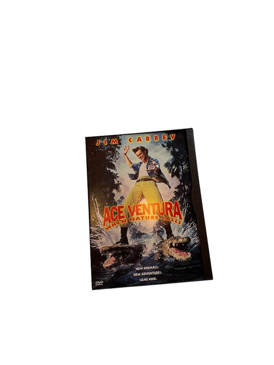 Ace Ventura When Nature Calls DVD featuring Jim Carrey on cover in adventurous jungle scene