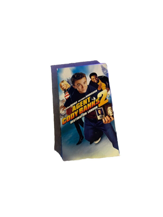 Agent Cody Banks 2 VHS movie tape featuring the film's cover art with main characters in action poses