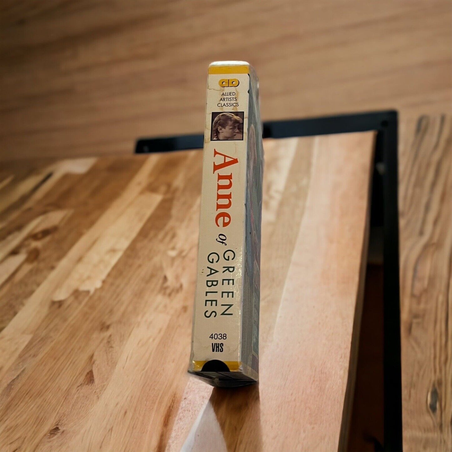 Anne of Green Gables VHS tape standing on wooden table from 1118 Emporium