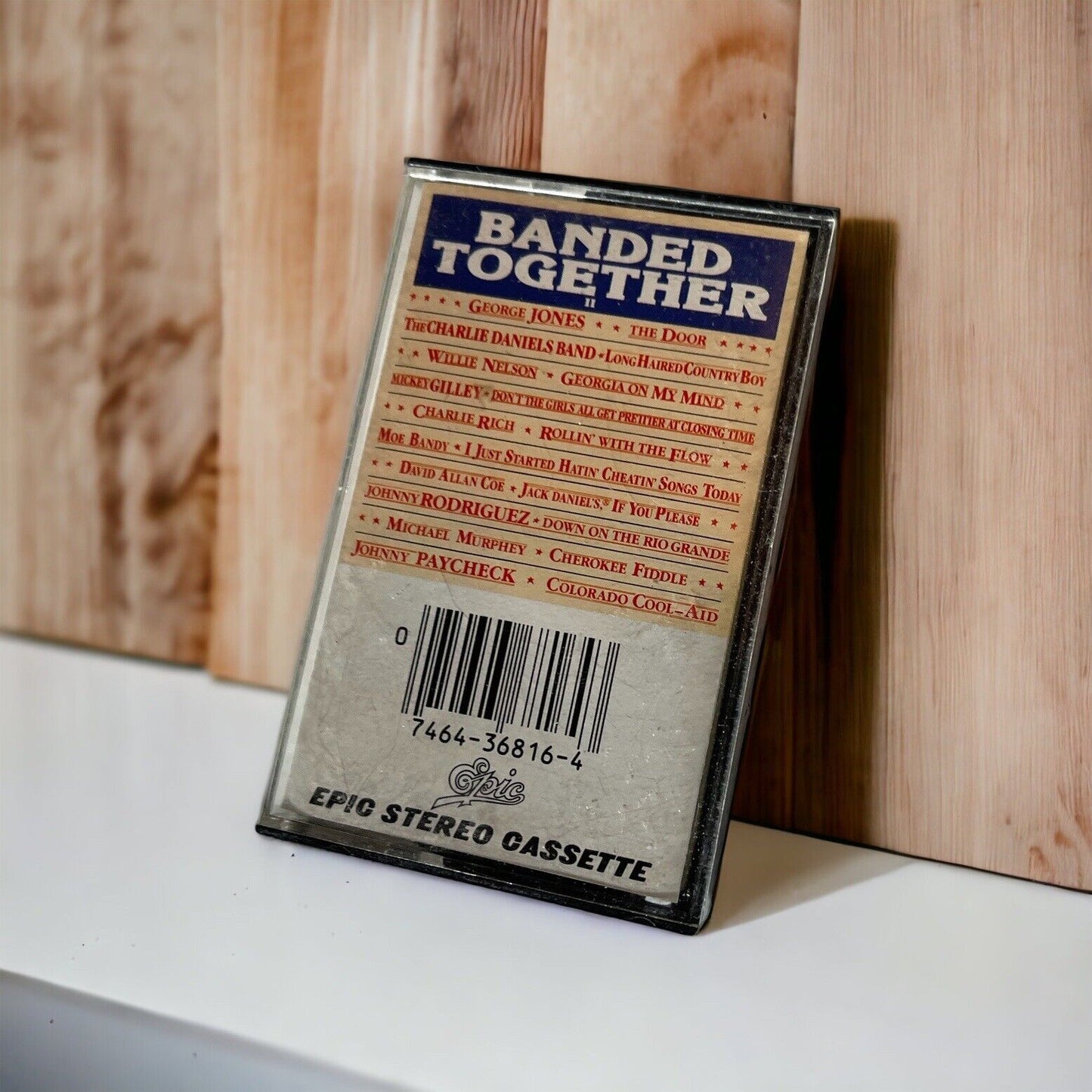 Banded Together 2 cassette tape featuring classic country artists in vintage style case