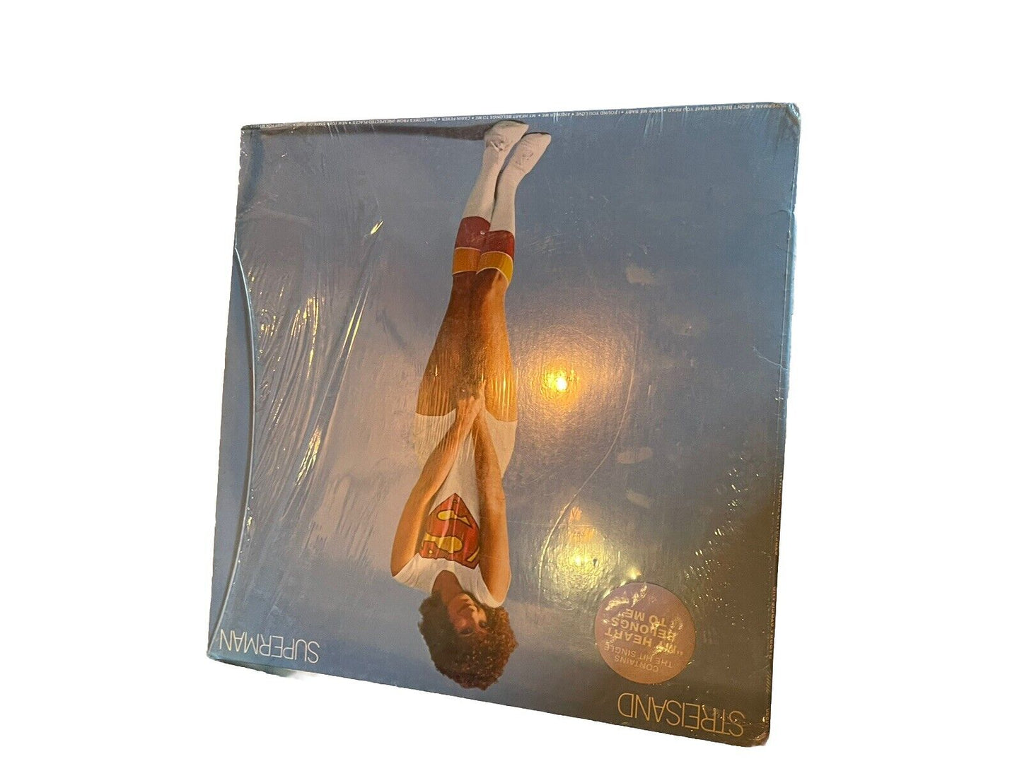 Barbra Streisand Superman vinyl album in original shrink wrap with vintage cover art