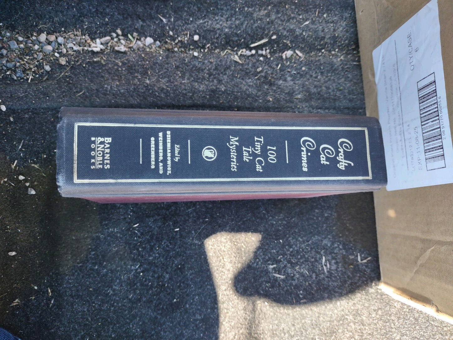 Spine of a cat mystery book collection titled Good Cat Detective Fortune 100 Tiny Cat Tales Mysteries