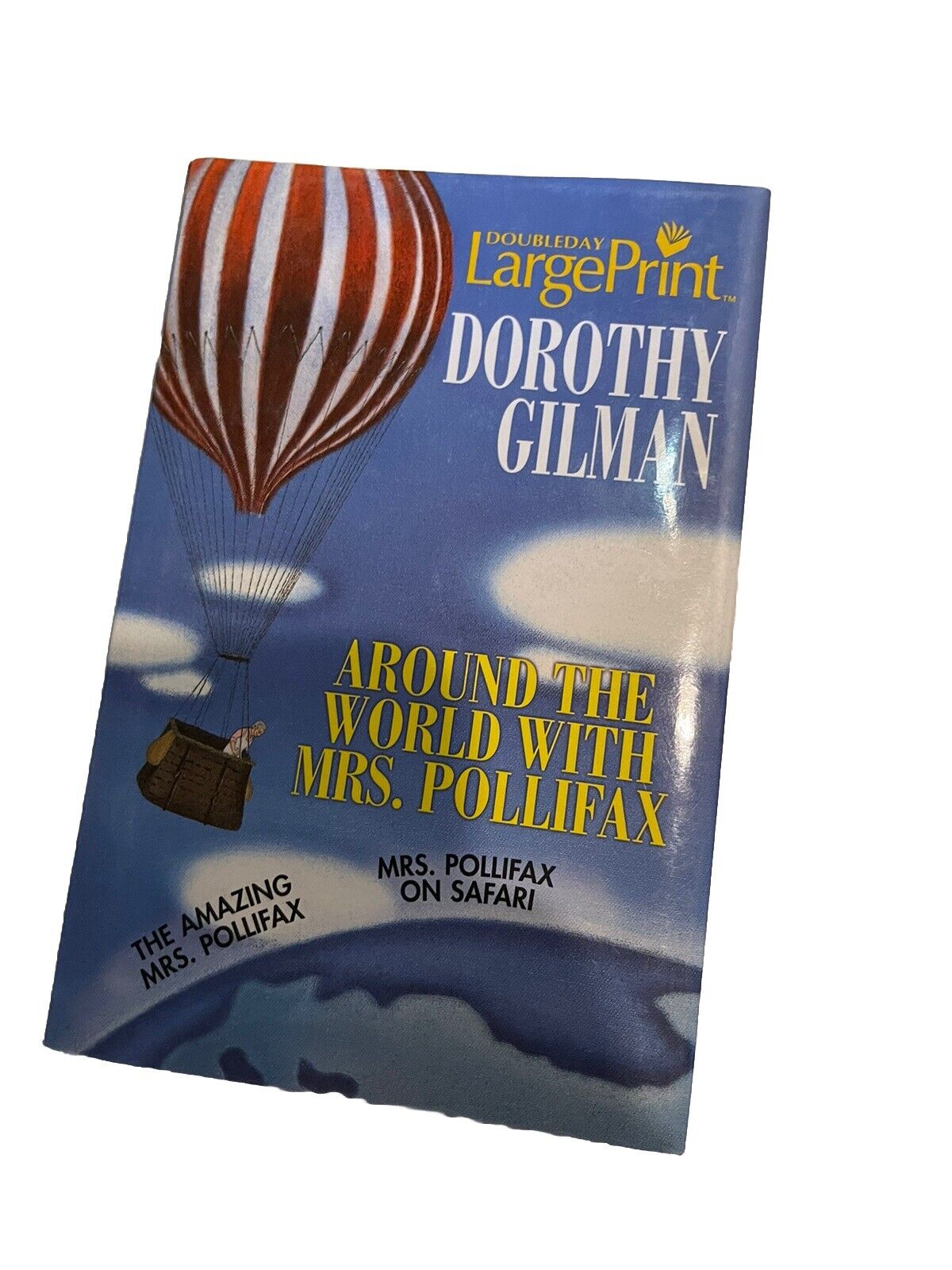 Around the World with Mrs Pollifax book by Dorothy Gilman with hot air balloon on cover