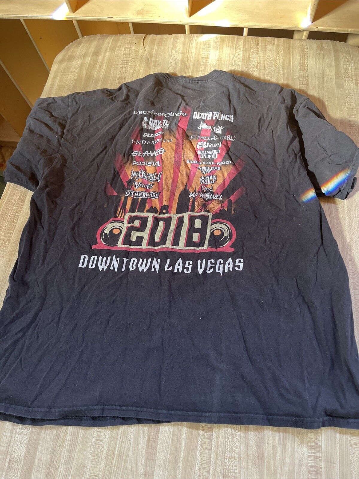 Las Rageous festival shirt 2XL black with 2018 Downtown Las Vegas graphic print on back
