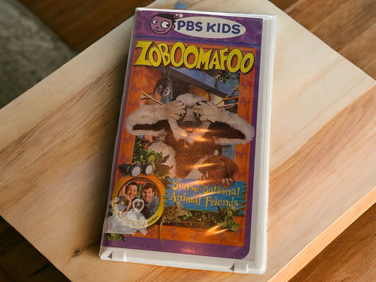PBS Kids Zoboomafoo VHS tape featuring educational animal friends show in protective case