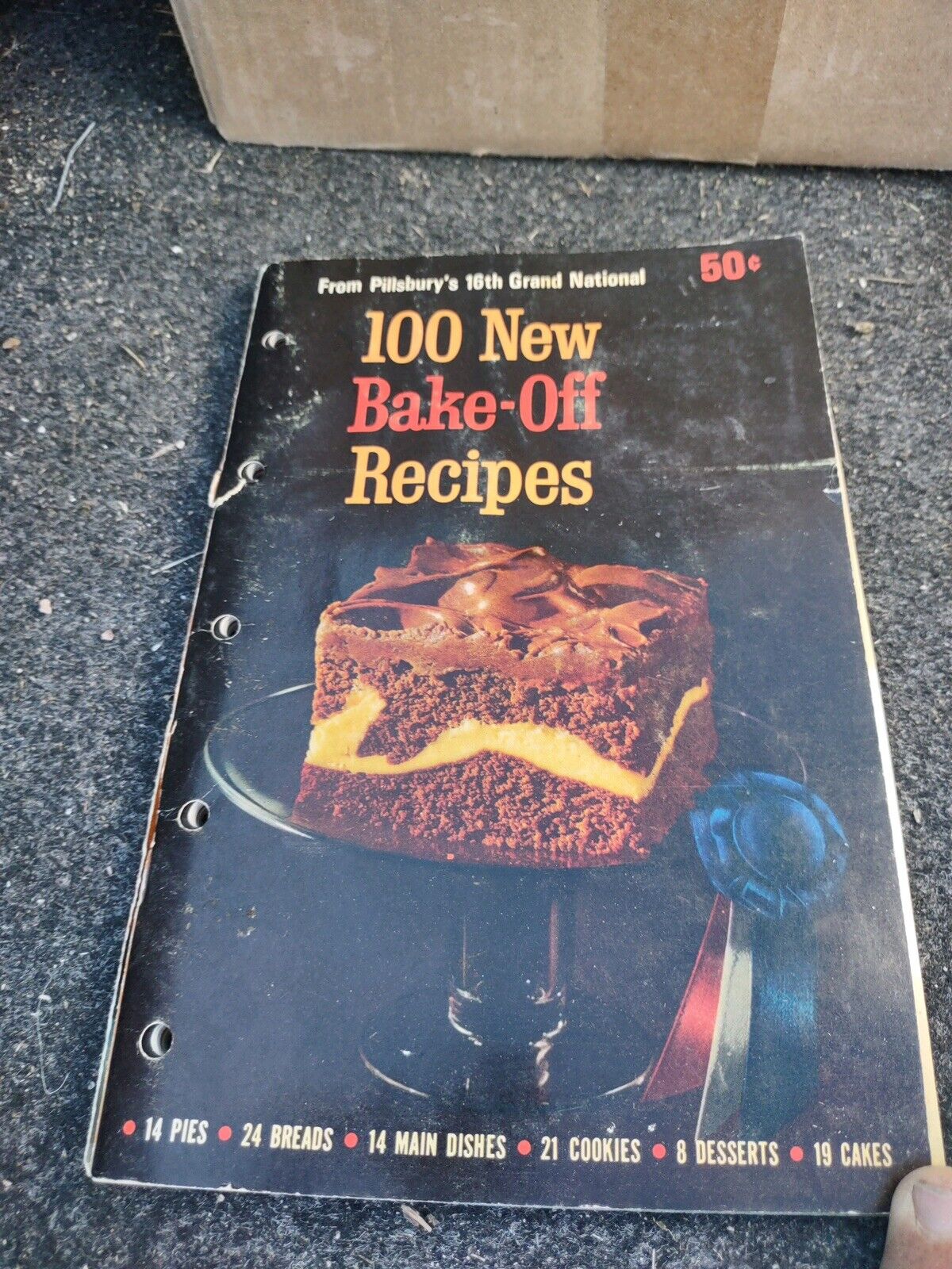 Vintage 100 New Bake-Off Recipes book featuring a layered chocolate cake on cover bake off recipe book