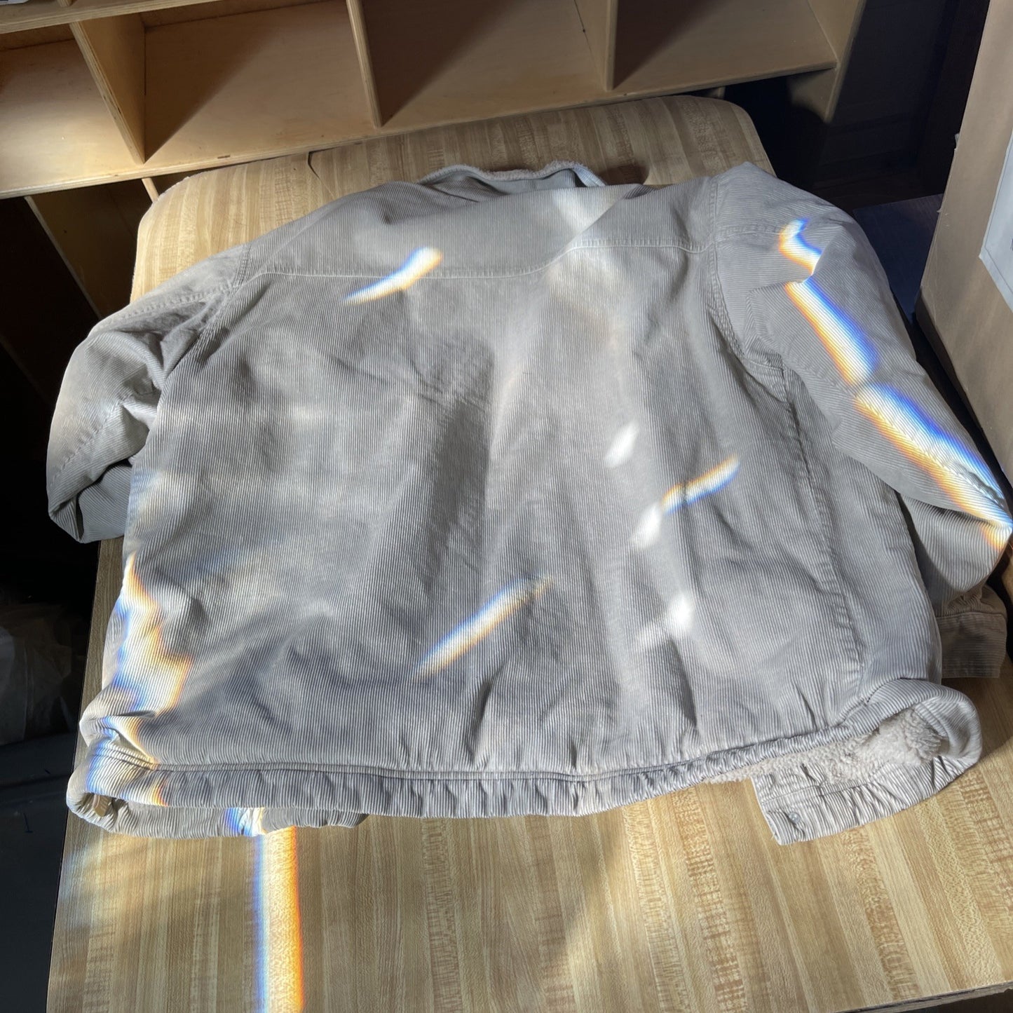 Vtg Quicksilver Sz XL Tan Corduroy Tested By Time Jacket Sherpa Lined Coat Y2K