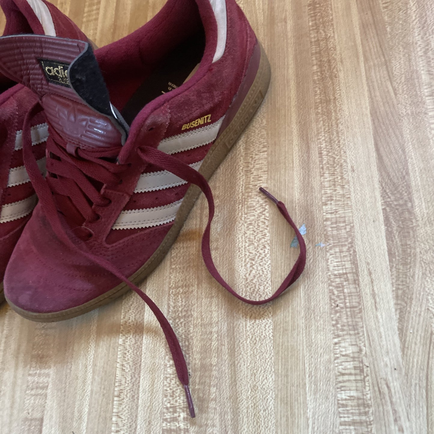 Adidas Busenitz Collegiate Burgundy Gum Size 8