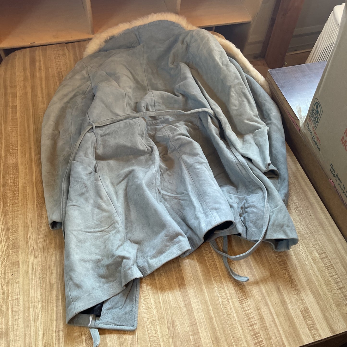 Vintage 1970s Scully Leather Coat Size 14