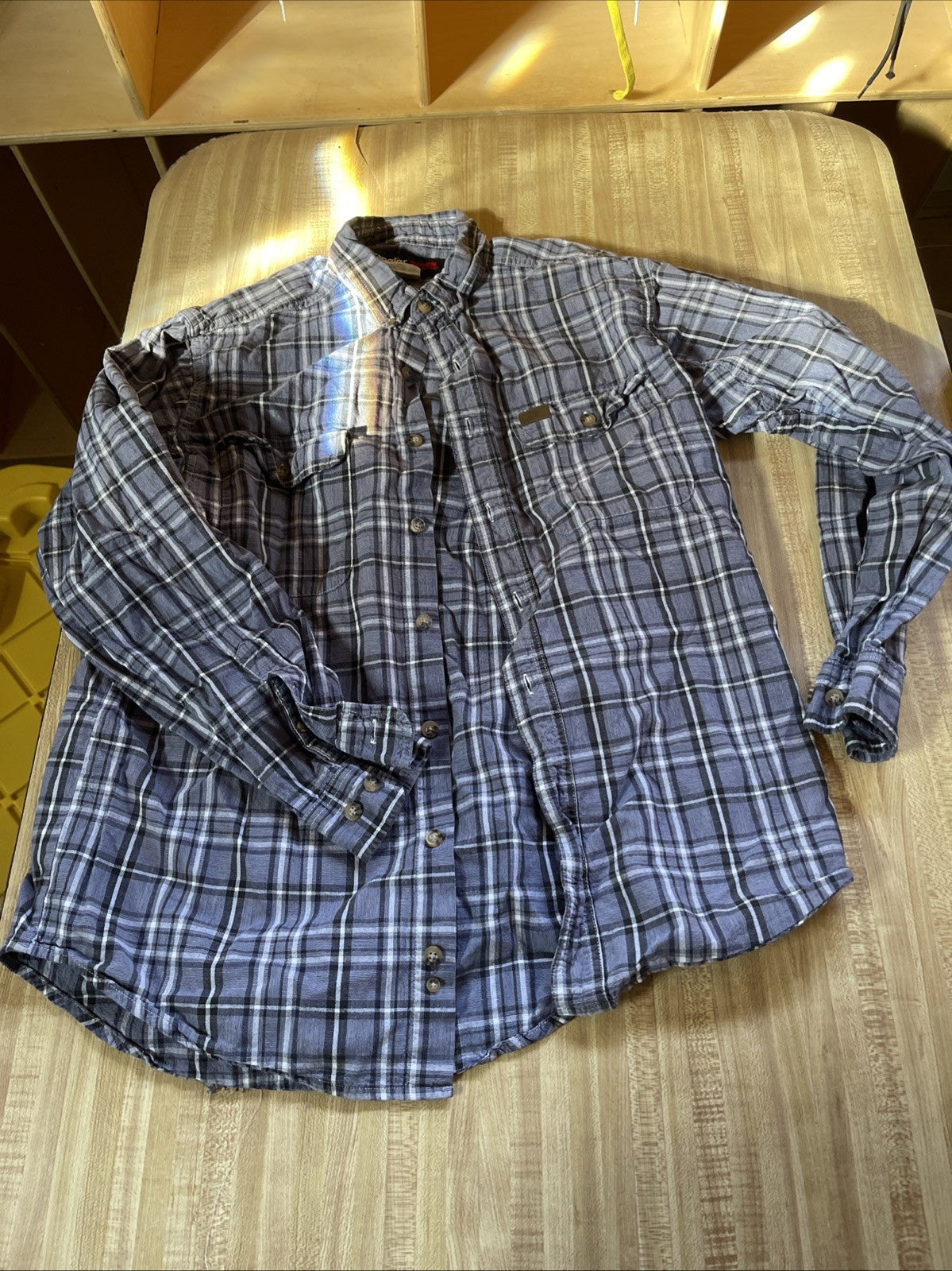 wrangler riggs workwear shirt Large